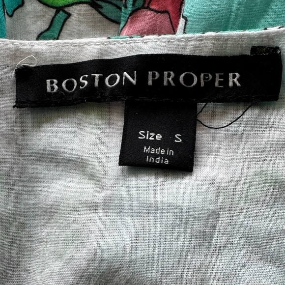 Boston Proper Bouquet Of Summer Embellished Peasant Dress feminine romantic S - Picture 10 of 13